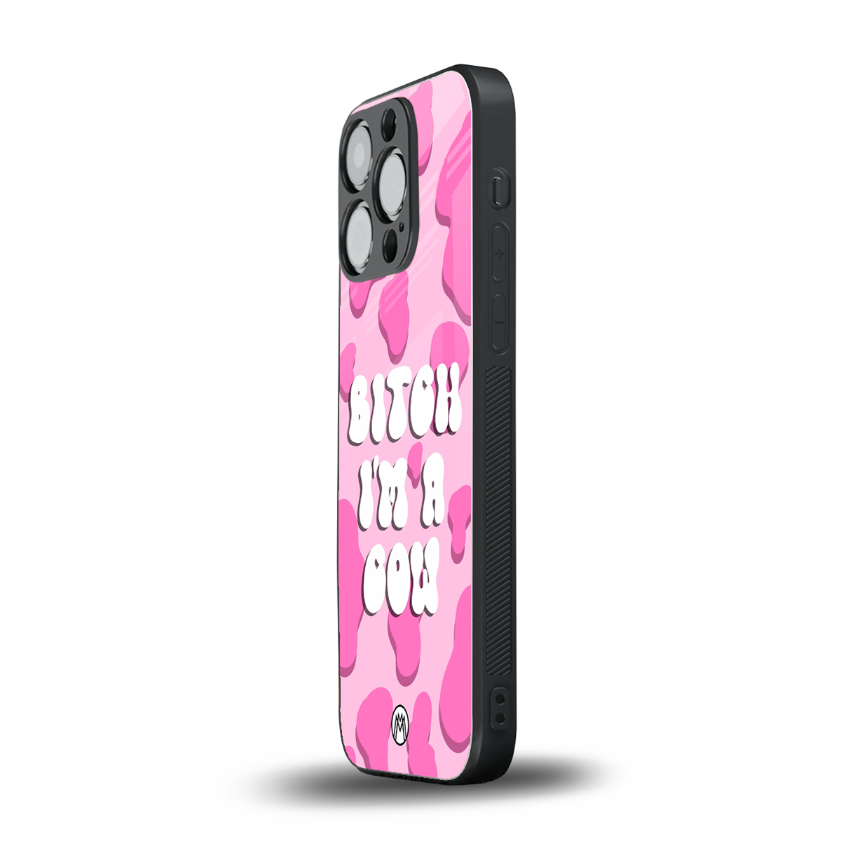 bitch i'm a cow back phone cover | glass case for iphone 14 pro