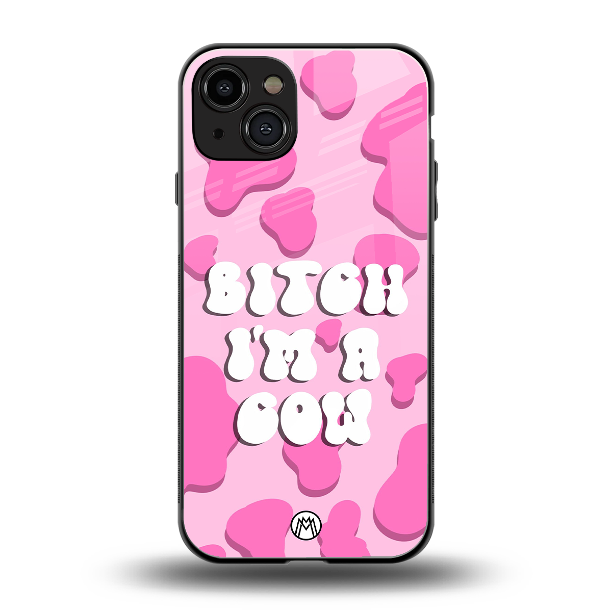 bitch i'm a cow back phone cover | glass case for iphone 14