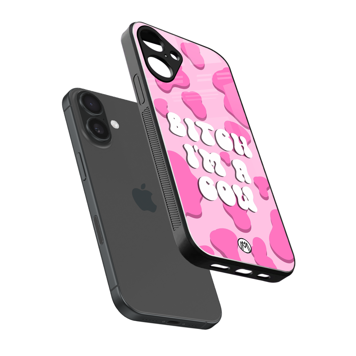 bitch i'm a cow back phone cover | glass case for iphone 16 plus