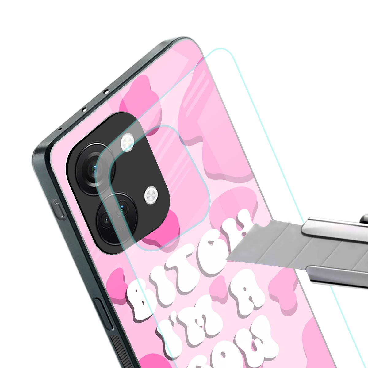 bitch i'm a cow back phone cover | glass case for oneplus nord 3