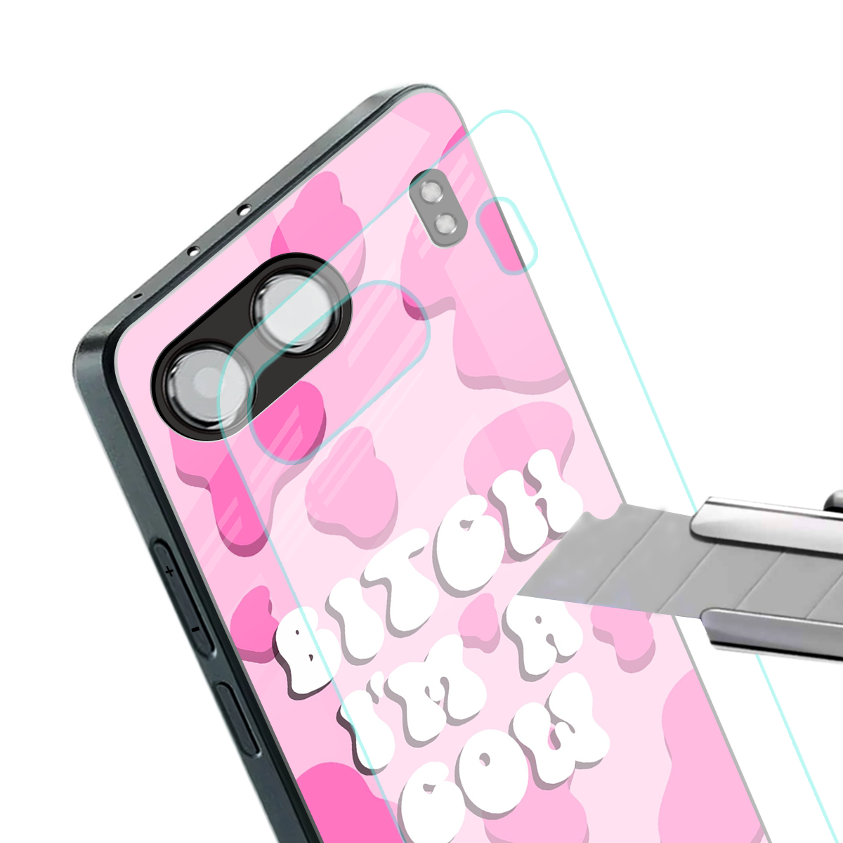 bitch i'm a cow back phone cover | glass case for oneplus nord 4