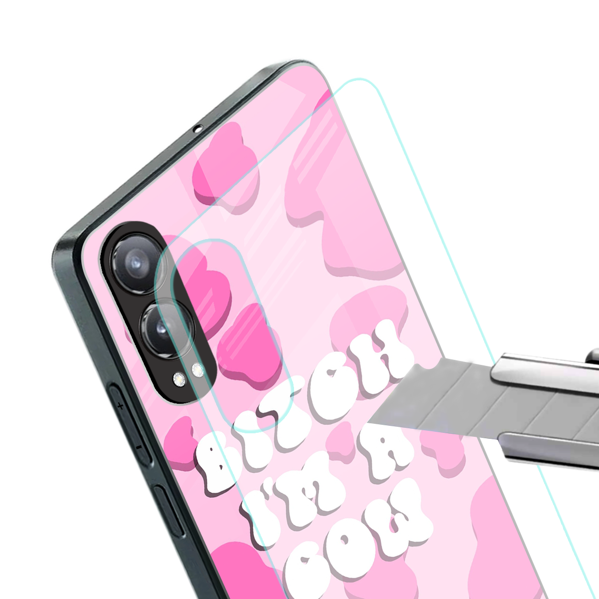 bitch i'm a cow back phone cover | glass case for oneplus nord ce 4 lite