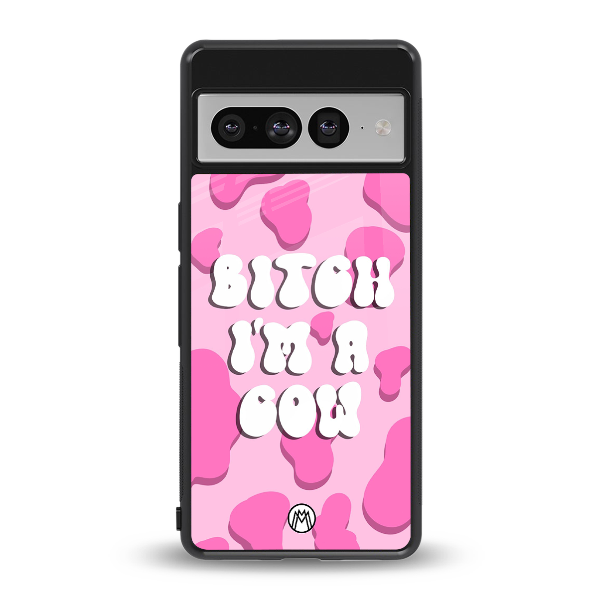 bitch i'm a cow back phone cover | glass case for google pixel 7 pro