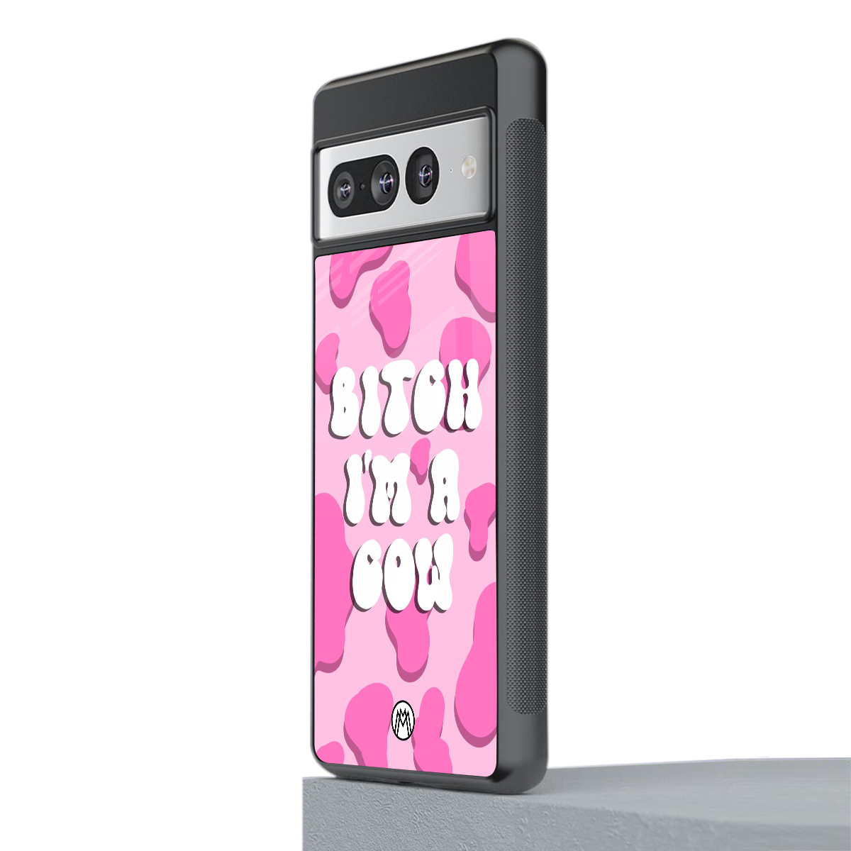 bitch i'm a cow back phone cover | glass case for google pixel 7 pro