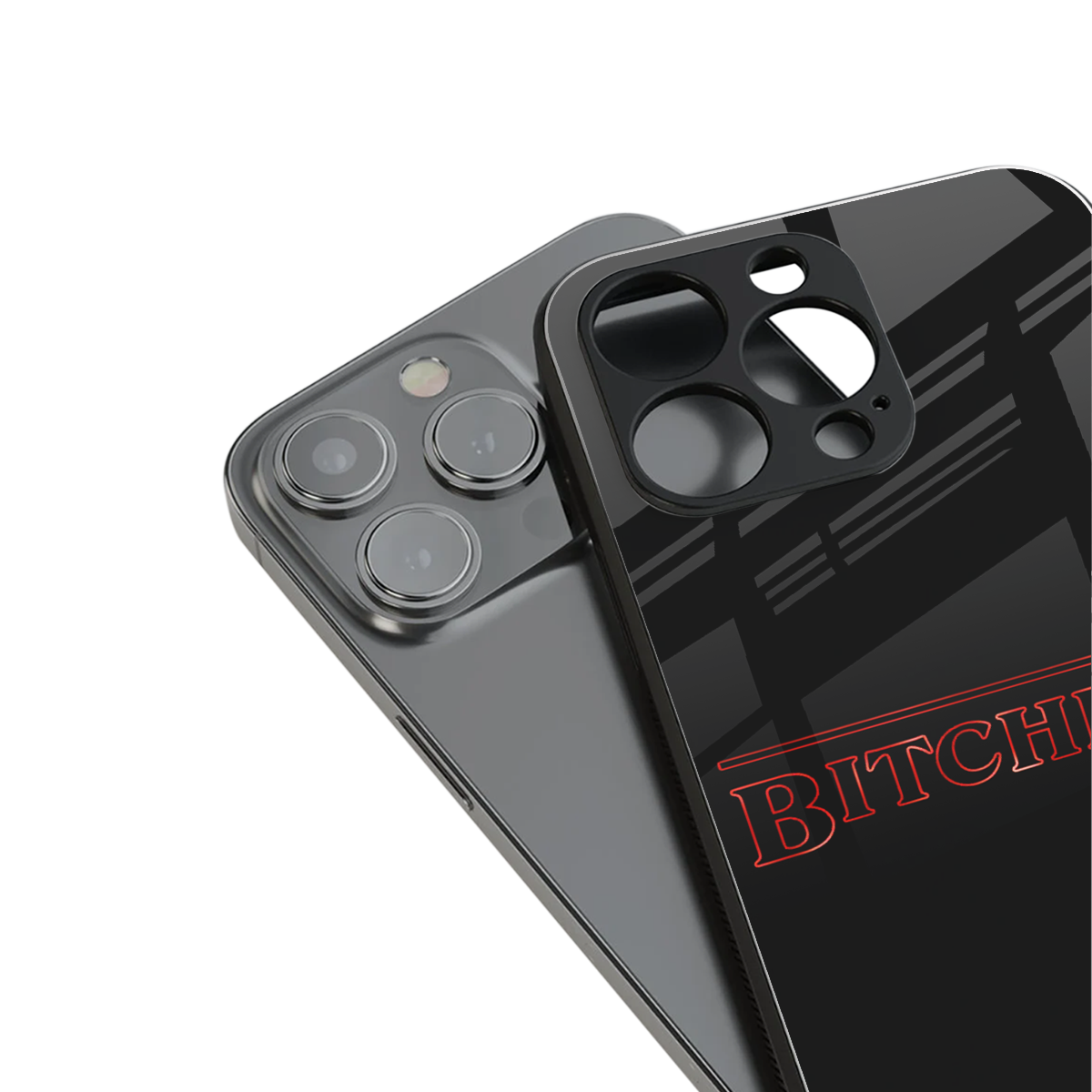 bitchin back phone cover | glass case for iphone 13 pro max