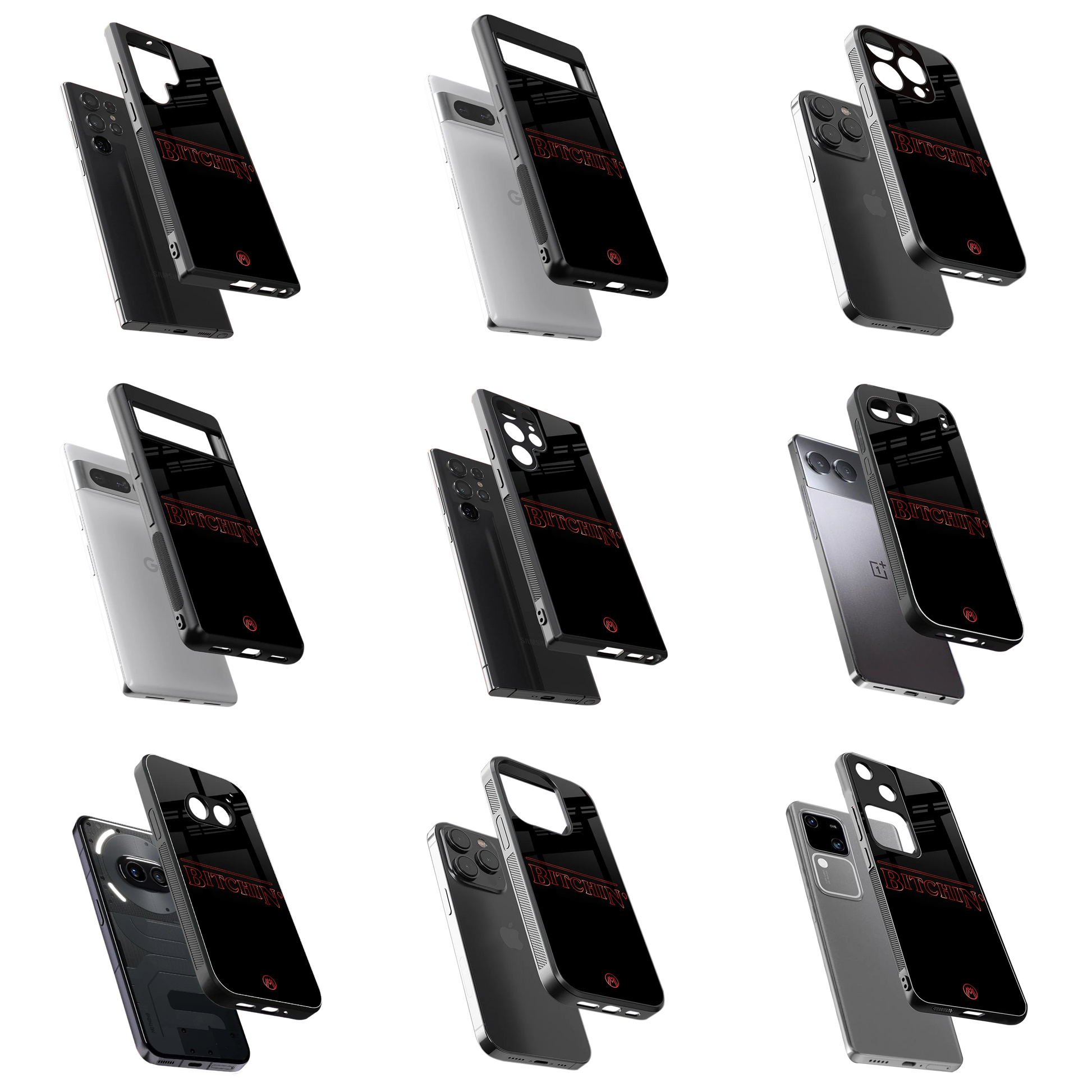 Durable Glass Back Mobile Case for iPhone, Samsung, OnePlus, Google Pixel, Redmi, Vivo, Oppo