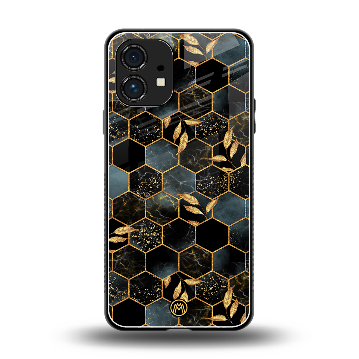 black blue tile marble back phone cover | glass case for nothing phone 1
