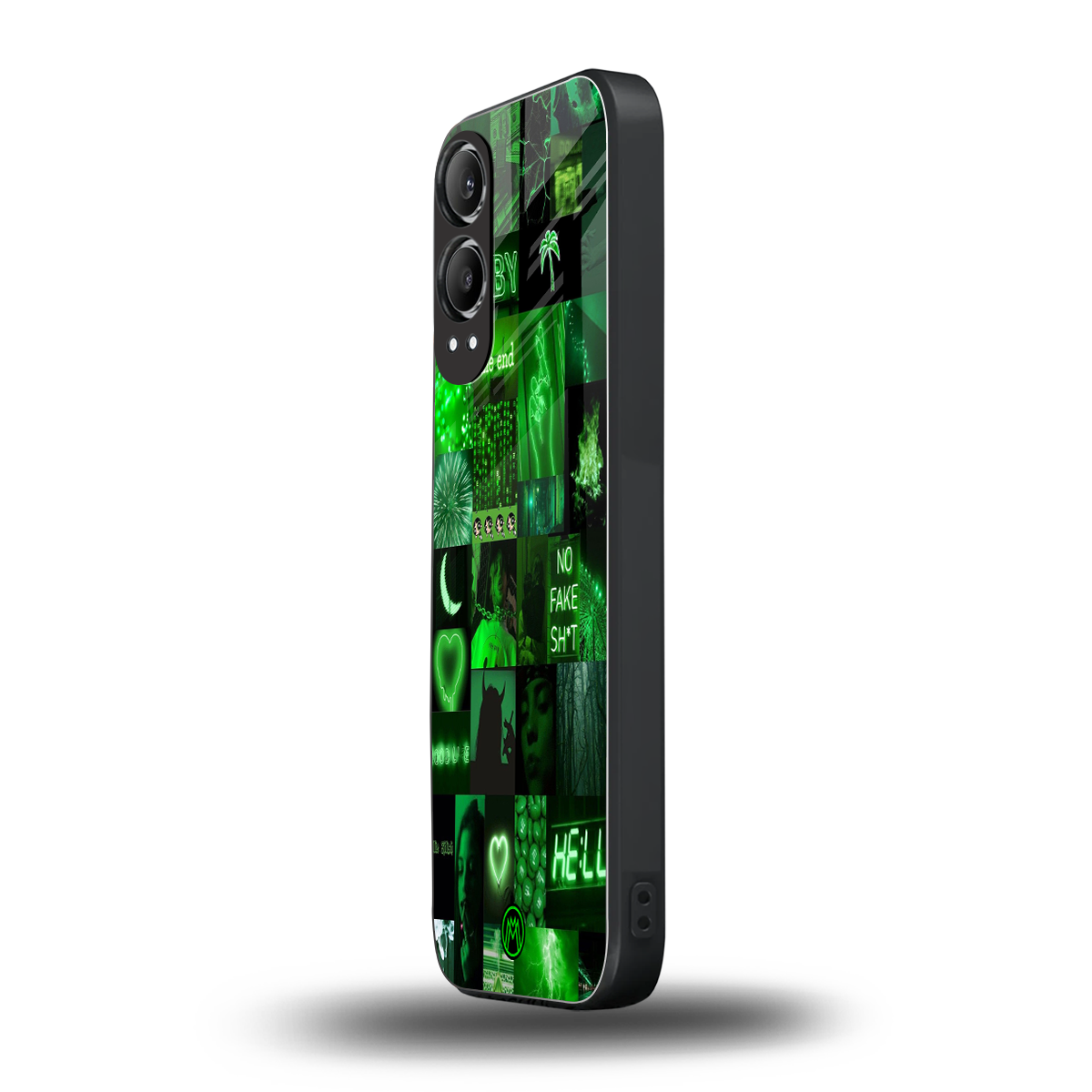 black green aesthetic collage back phone cover | glass case for oneplus nord ce 4 lite