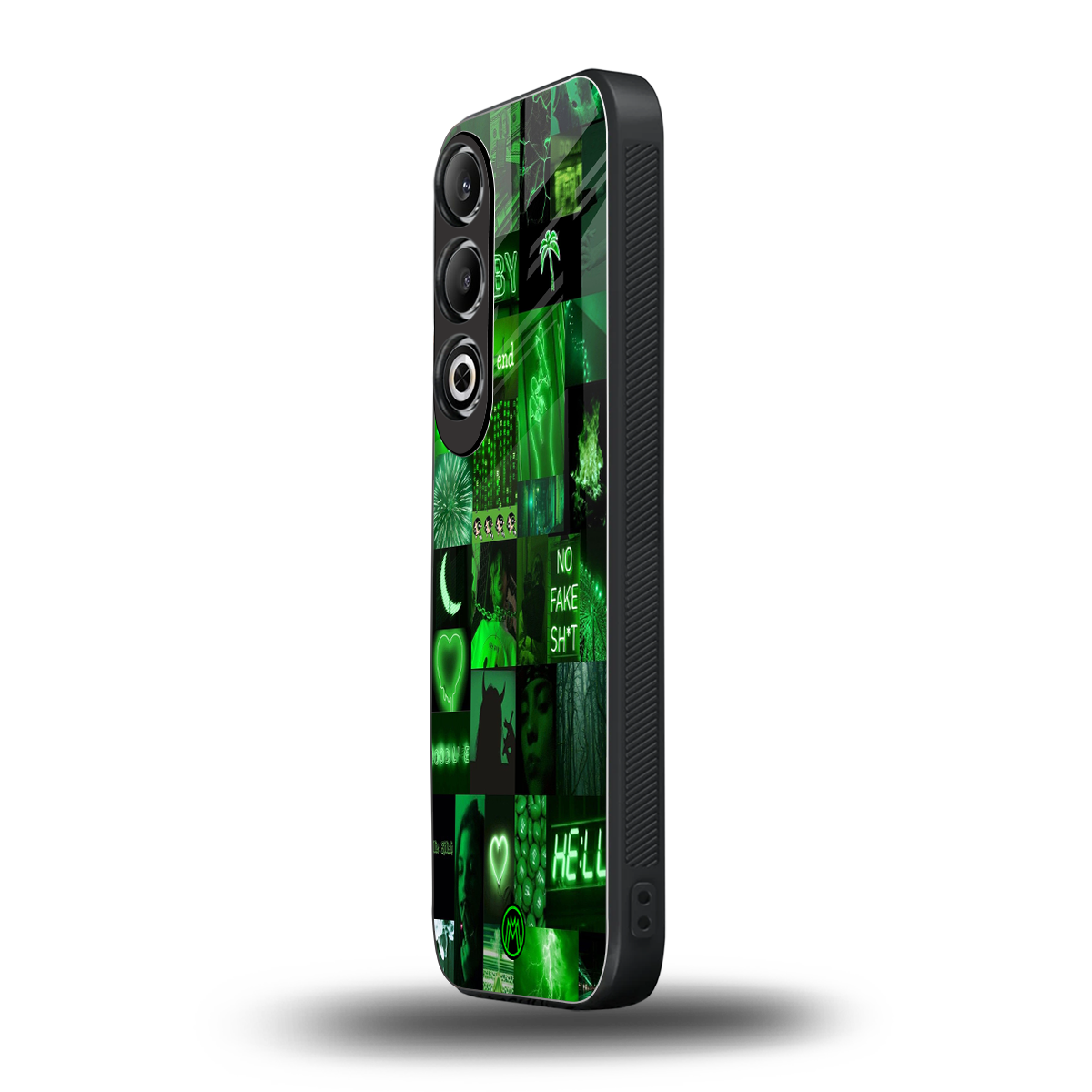 black green aesthetic collage back phone cover | glass case for oneplus nord ce 4