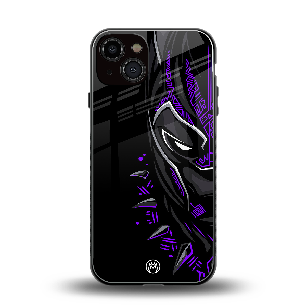 black panther superhero back phone cover | glass case for iphone 13