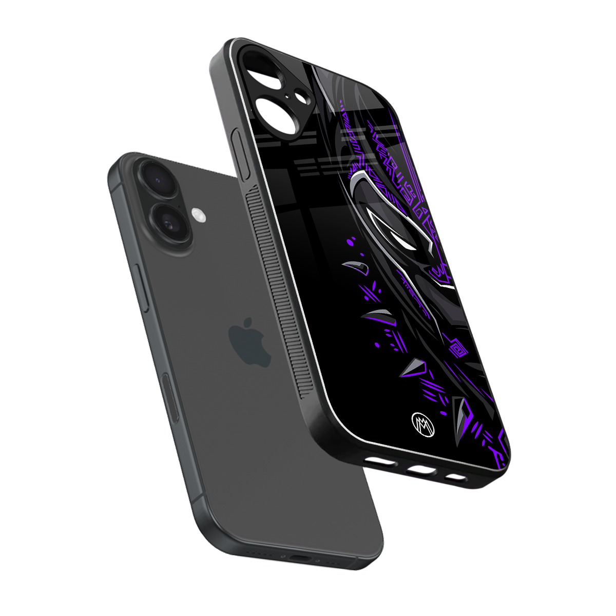 black panther superhero back phone cover | glass case for iphone 16 plus