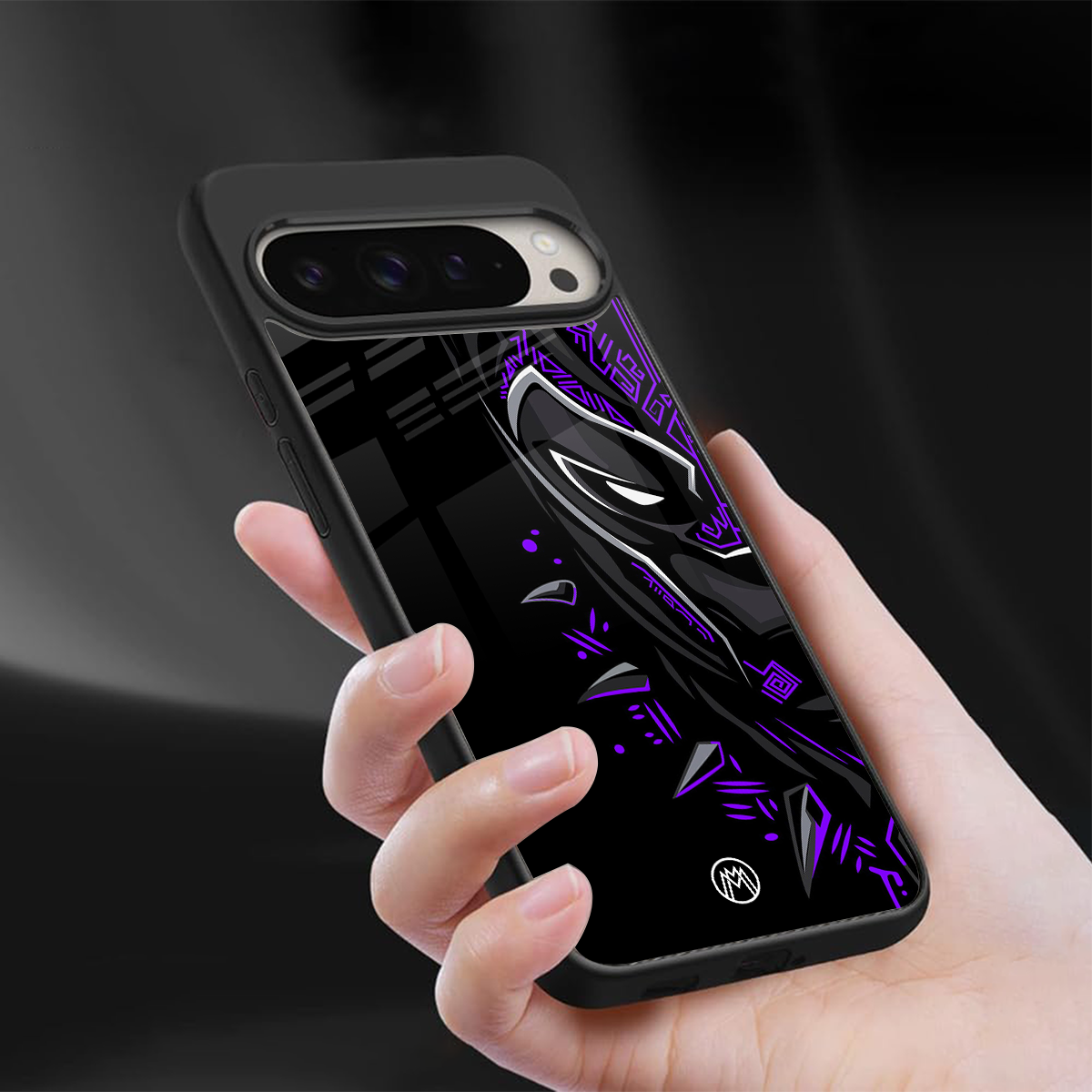black panther superhero back phone cover | glass case for google pixel 9 pro