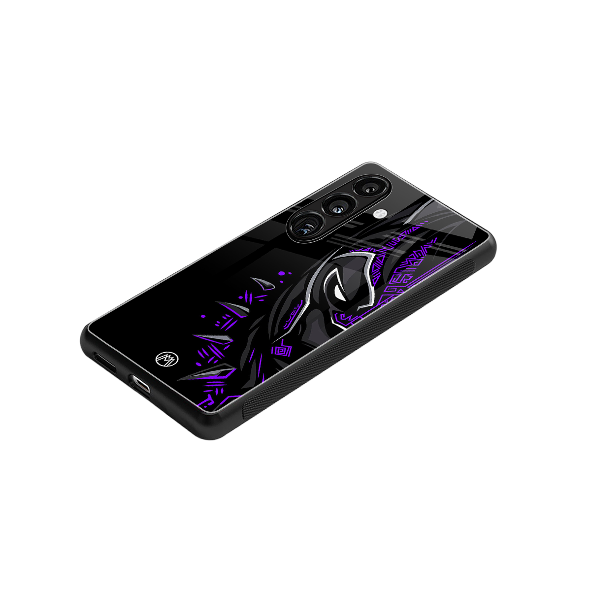 black panther superhero back phone cover | glass case for samsung galaxy s23 plus