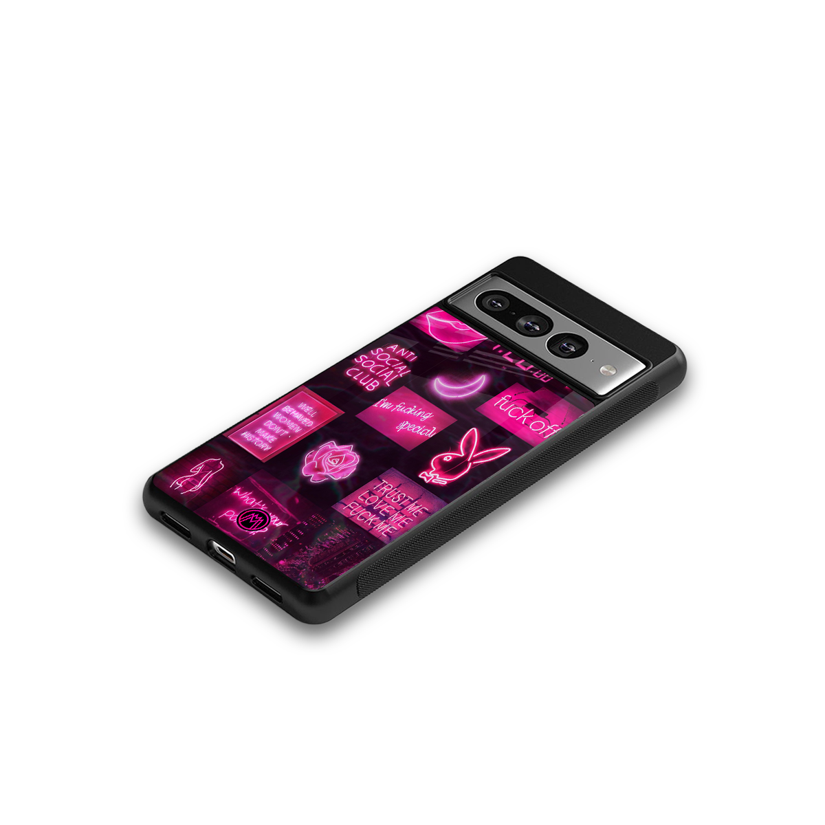 black pink aesthetic collage back phone cover | glass case for google pixel 7 pro