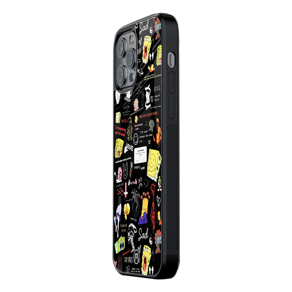 Slim Glass Back Phone Case for Multiple Brands โ iPhone, Samsung, Redmi, OnePlus, Oppo, Vivo