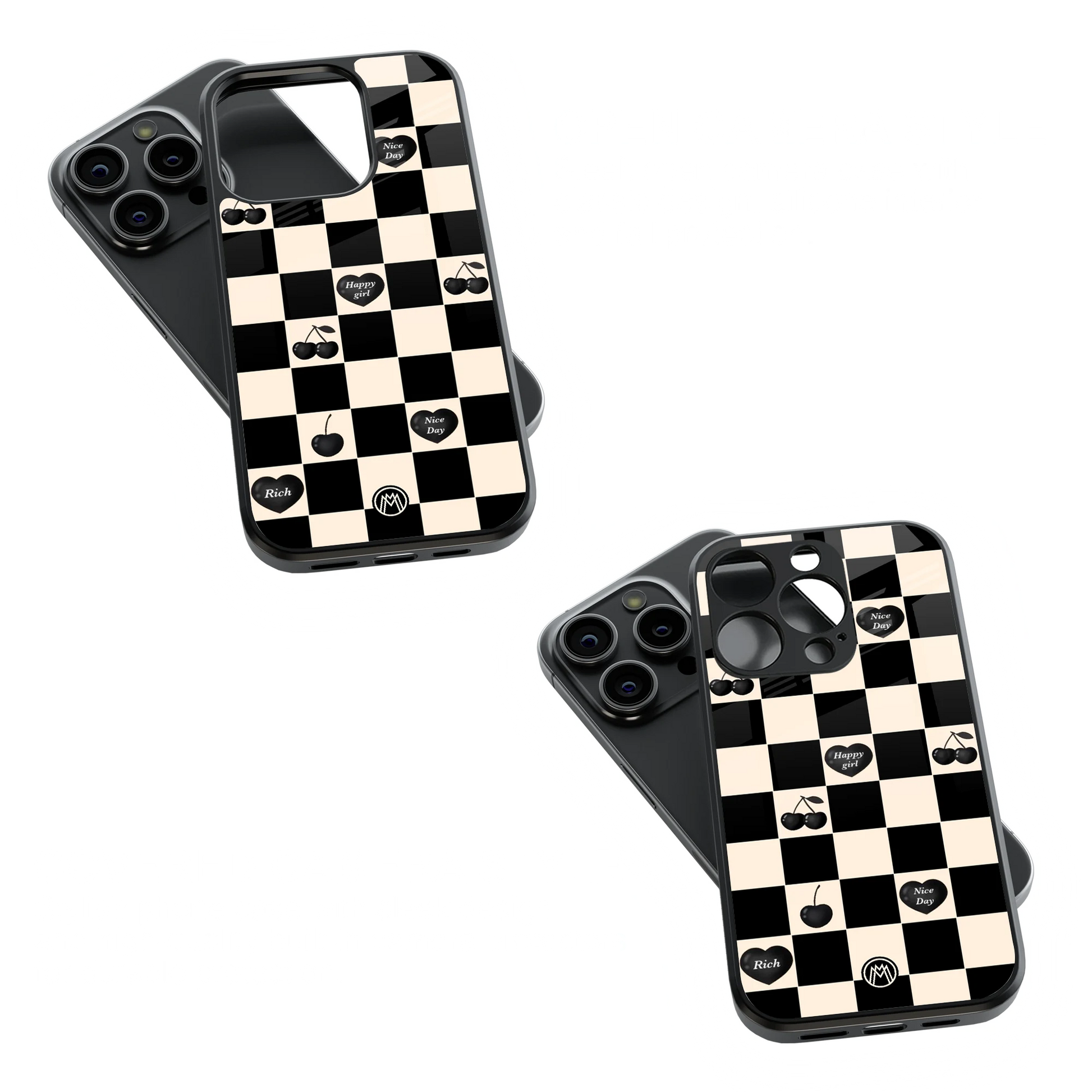 Trendy Glass Back Mobile Case for iPhone, Samsung, Redmi, OnePlus, Google Pixel, Motorola
