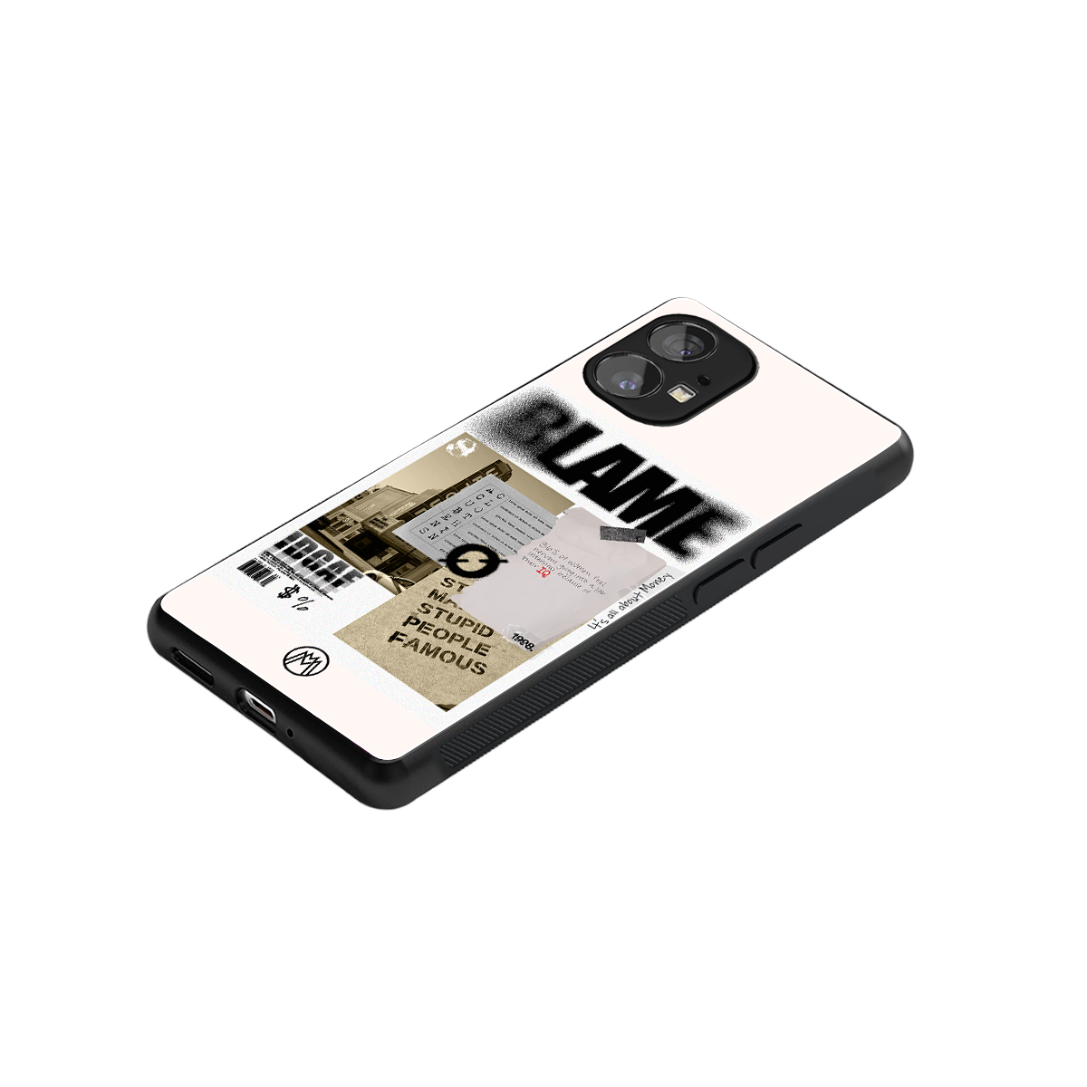 blame back phone cover | glass case for nothing phone 1