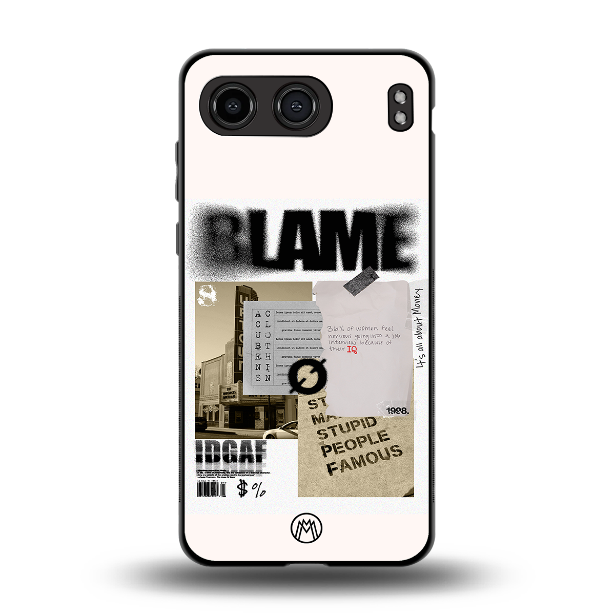blame back phone cover | glass case for oneplus nord 4