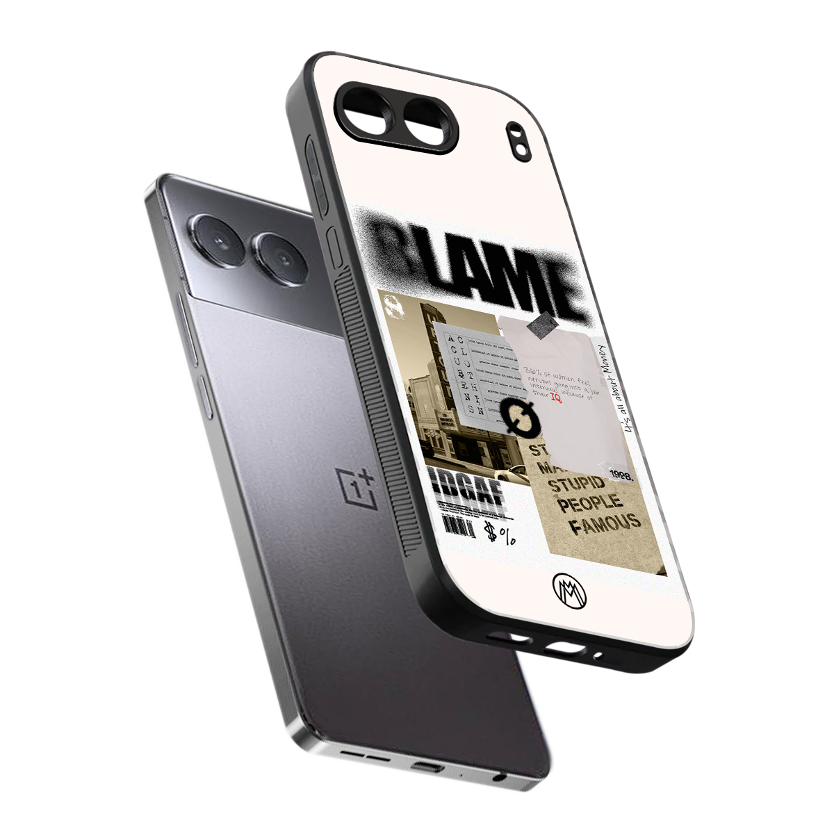 blame back phone cover | glass case for oneplus nord 4