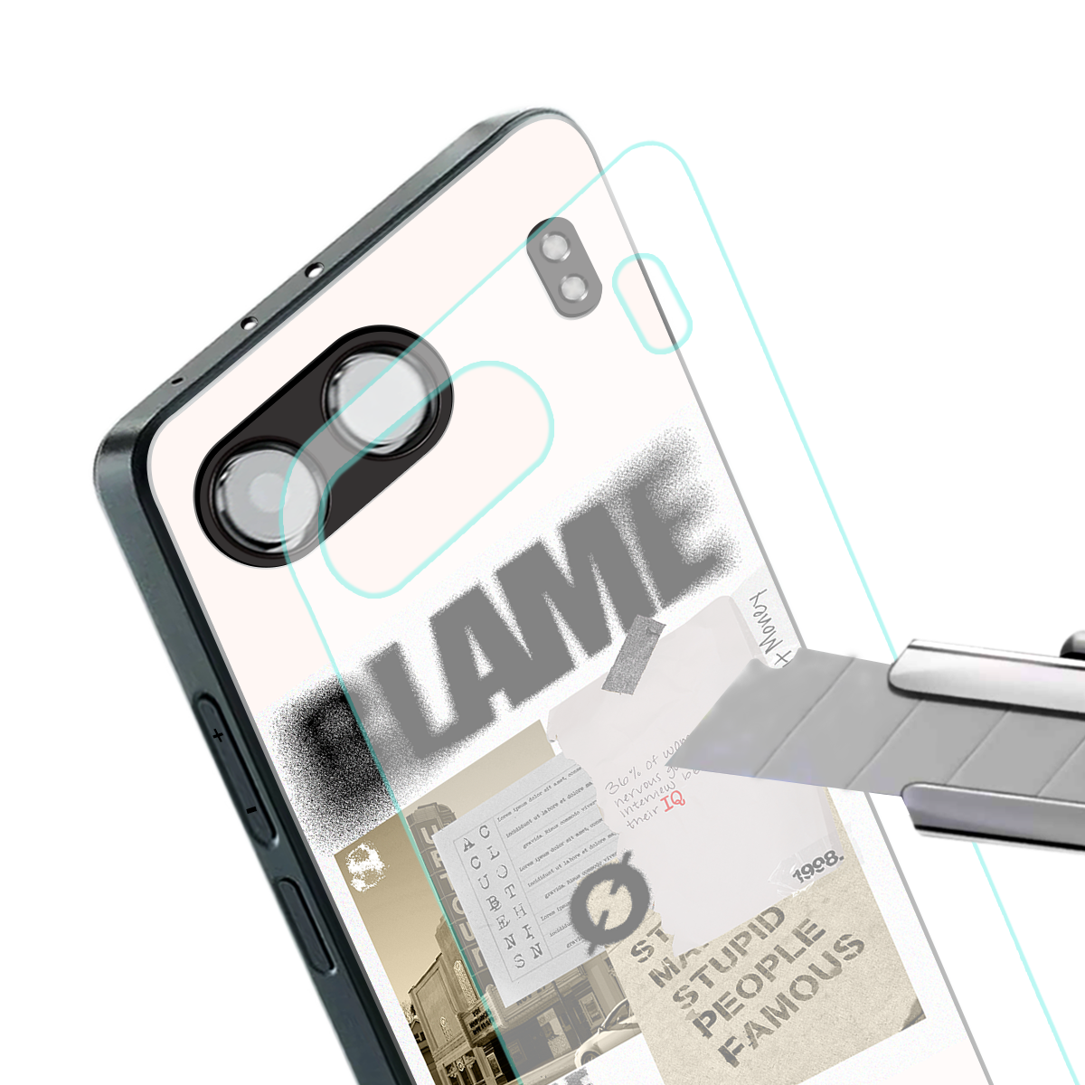 blame back phone cover | glass case for oneplus nord 4