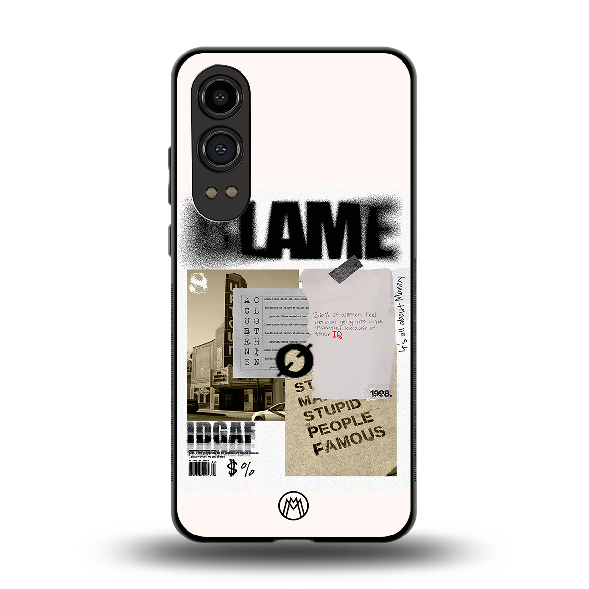 blame back phone cover | glass case for oneplus nord ce 4 lite