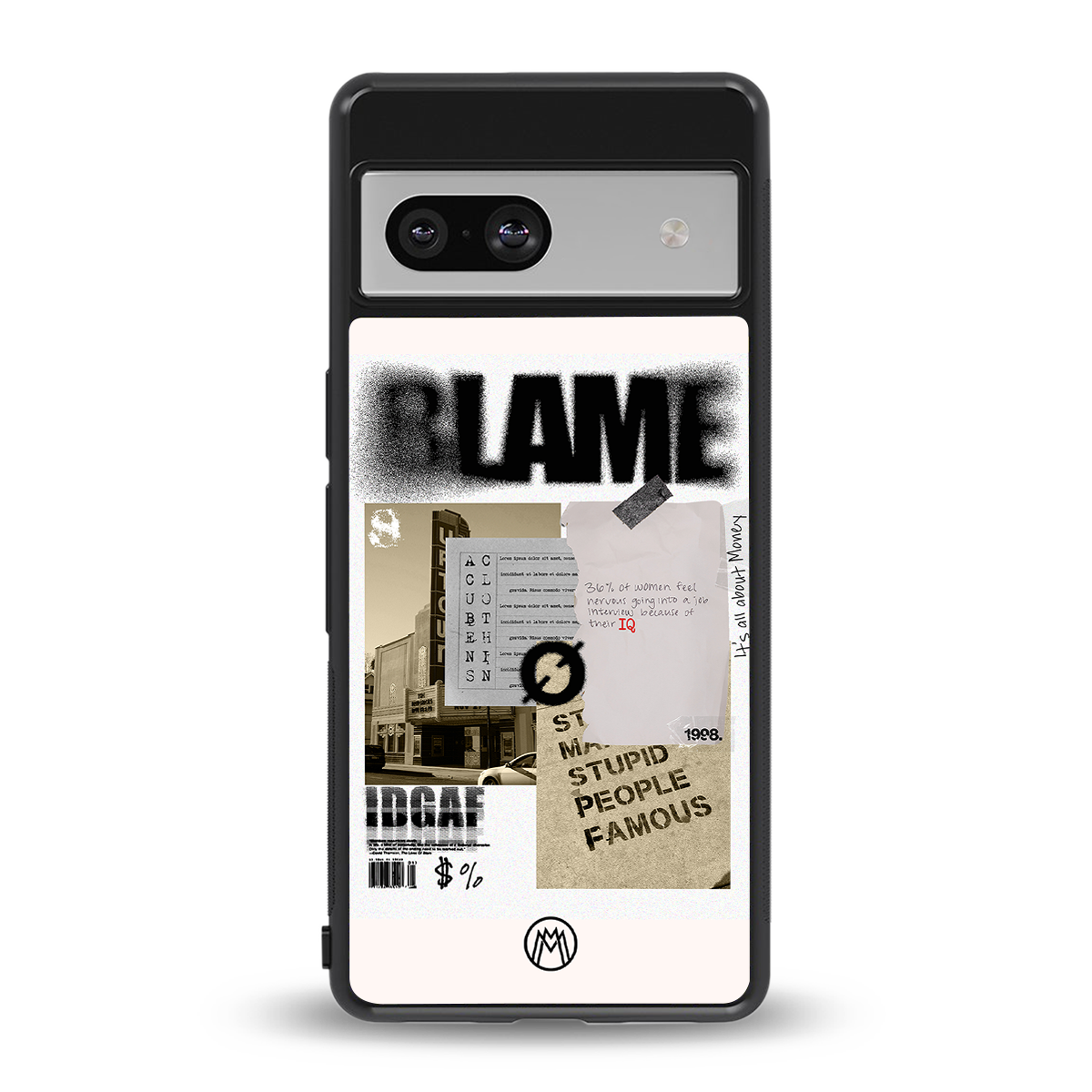 blame back phone cover | glass case for Google Pixel 7A