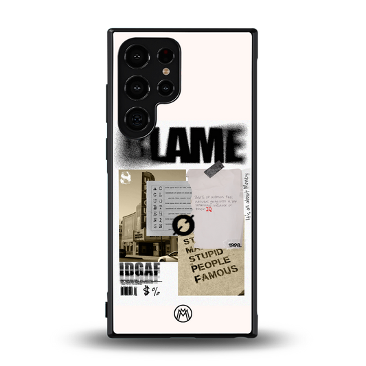 blame back phone cover | glass case for samsung galaxy s24 ultra