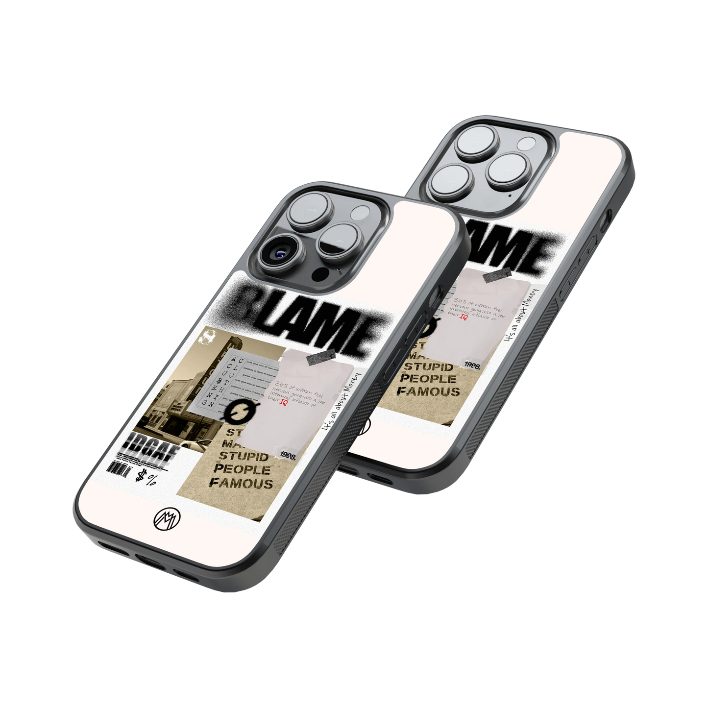 Protective Glass Back Phone Case Compatible with iPhone, Samsung, OnePlus, Pixel & More