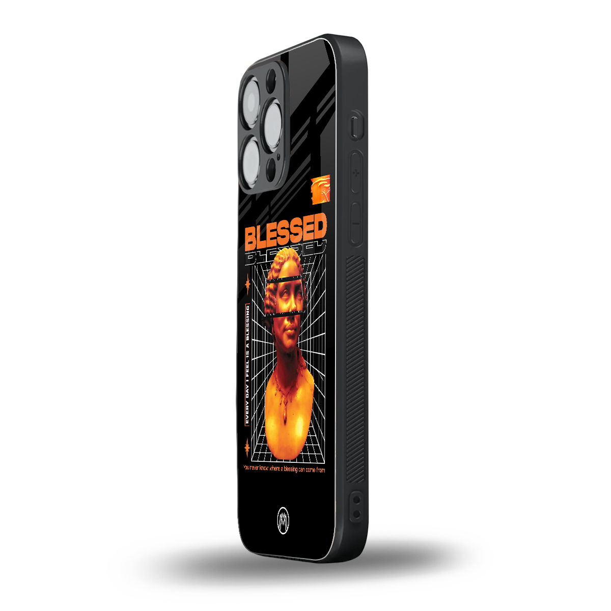 blessing back phone cover | glass case for iphone 13 pro max