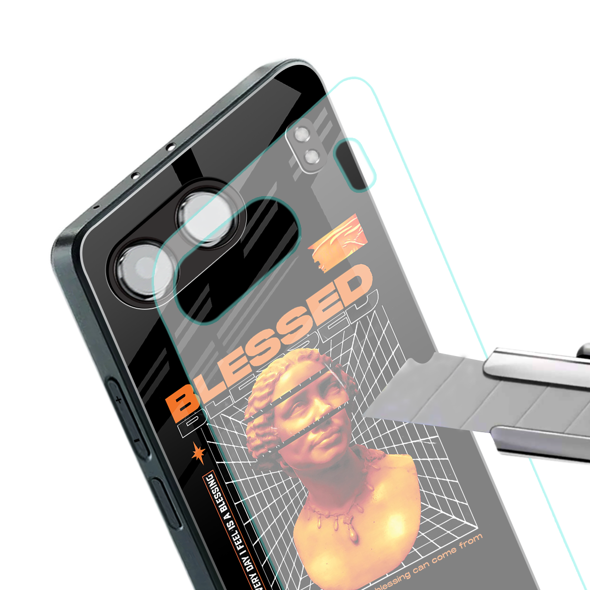 blessing back phone cover | glass case for oneplus nord 4
