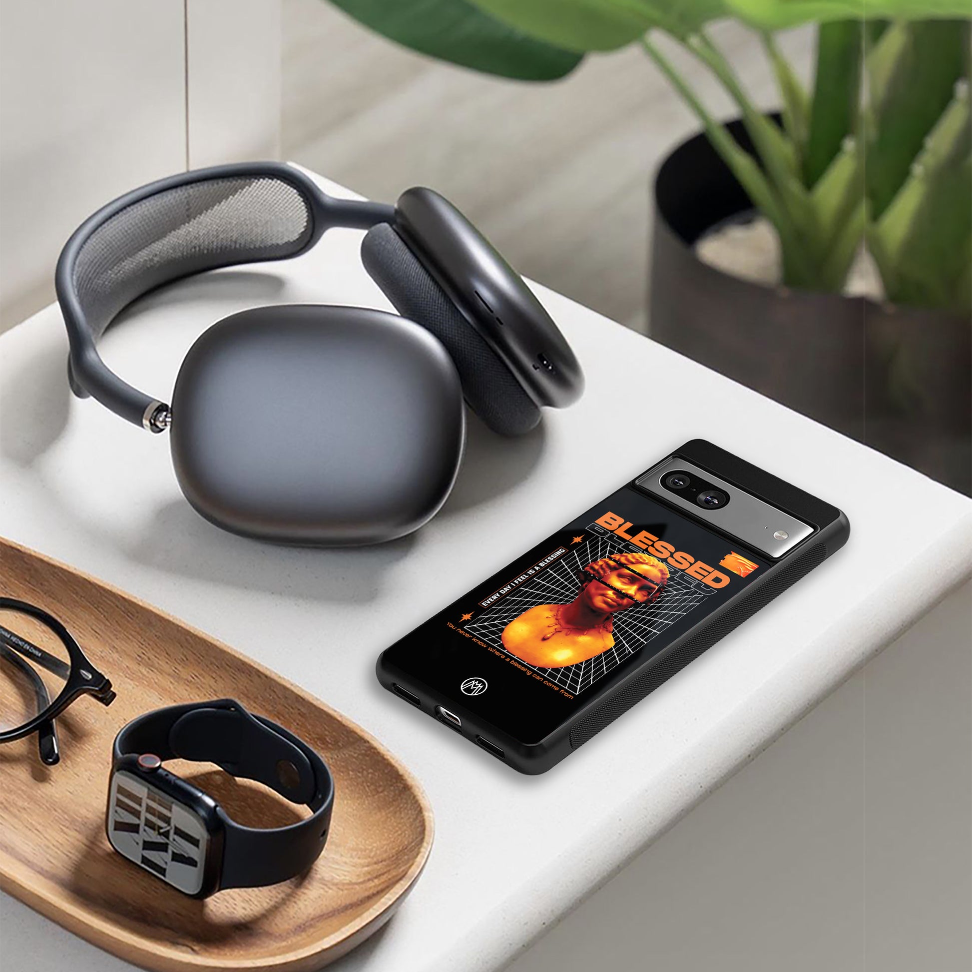 blessing back phone cover | glass case for google pixel 9 pro