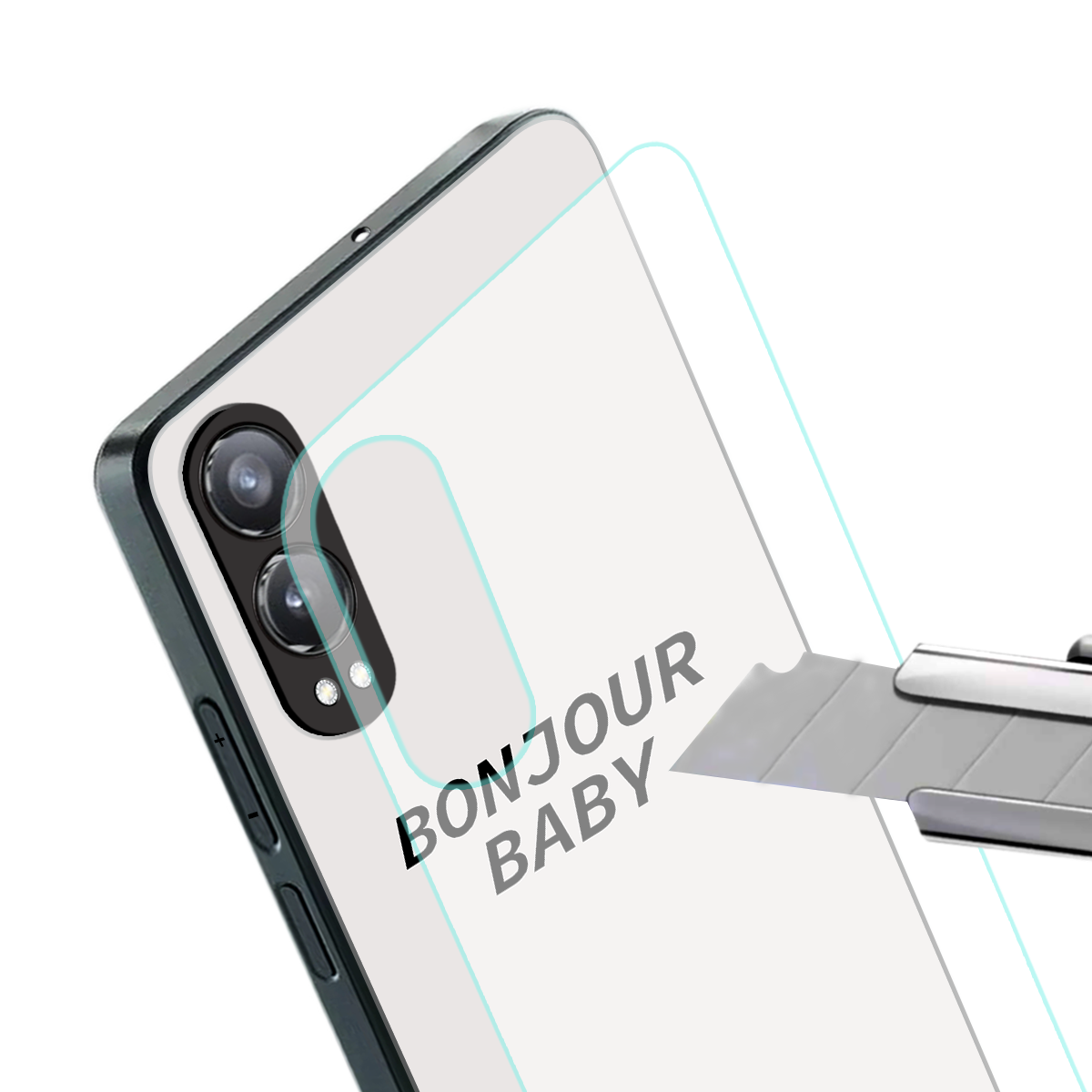 bonjour baby back phone cover | glass case for oneplus nord ce 4 lite
