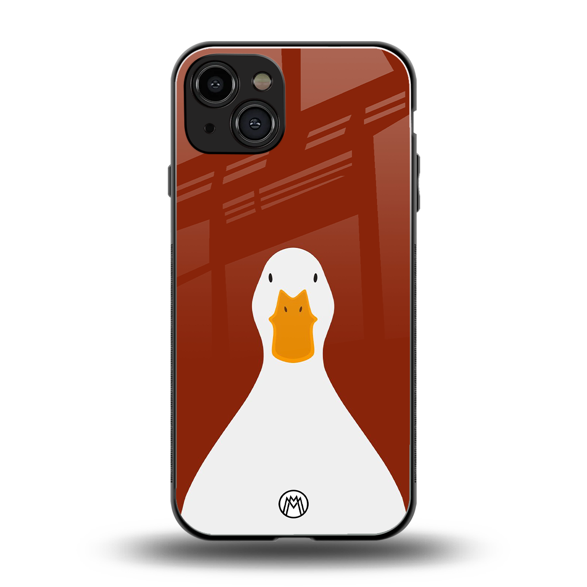 boring goose back phone cover | glass case for iphone 15