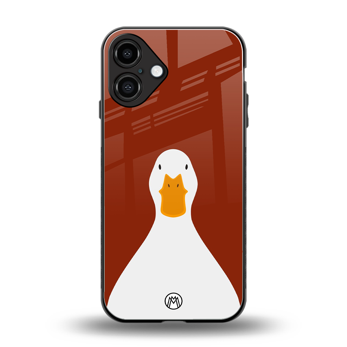 boring goose back phone cover | glass case for iphone 16 plus