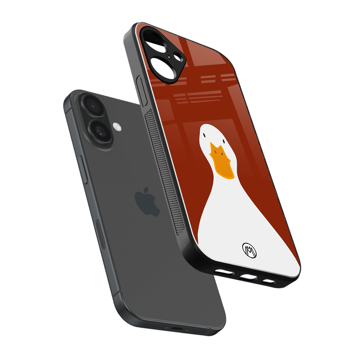 boring goose back phone cover | glass case for iphone 16 plus