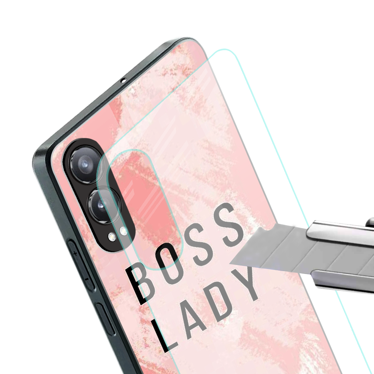 boss lady back phone cover | glass case for oneplus nord ce 4 lite