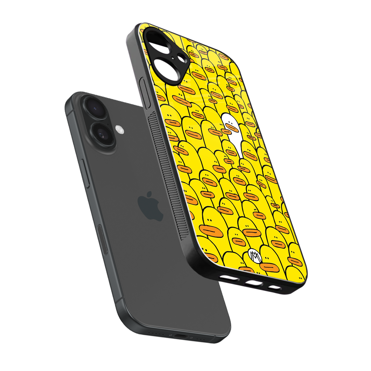 brian the duck back phone cover | glass case for iphone 16 plus