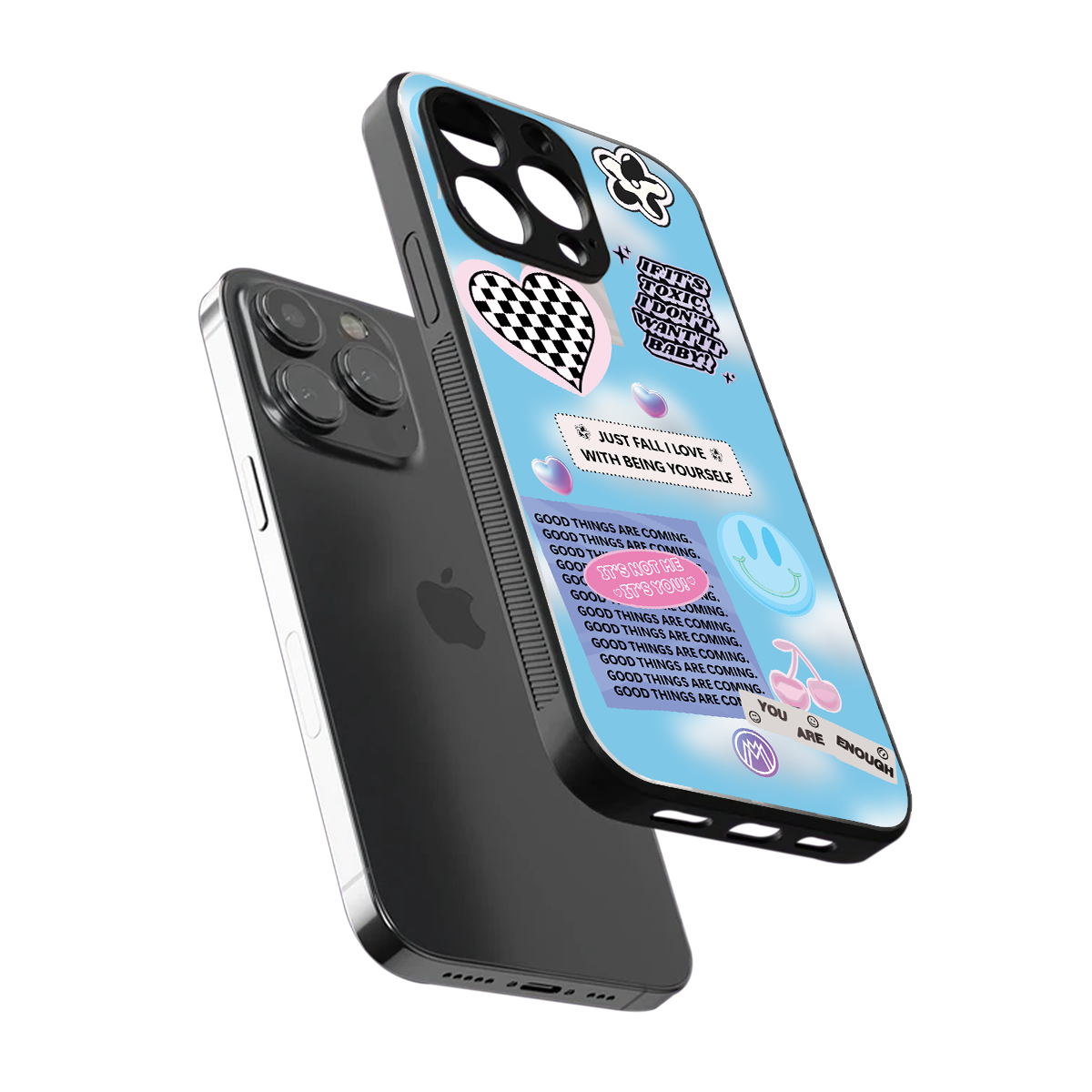 brightside back phone cover | glass case for iphone 14 pro max