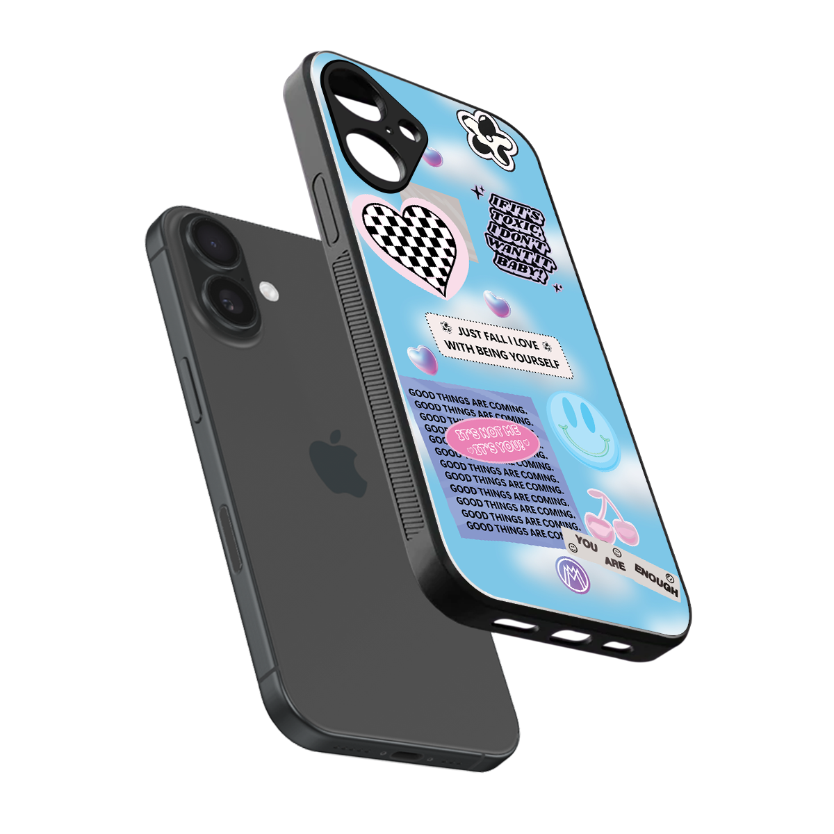 brightside back phone cover | glass case for iphone 16 plus