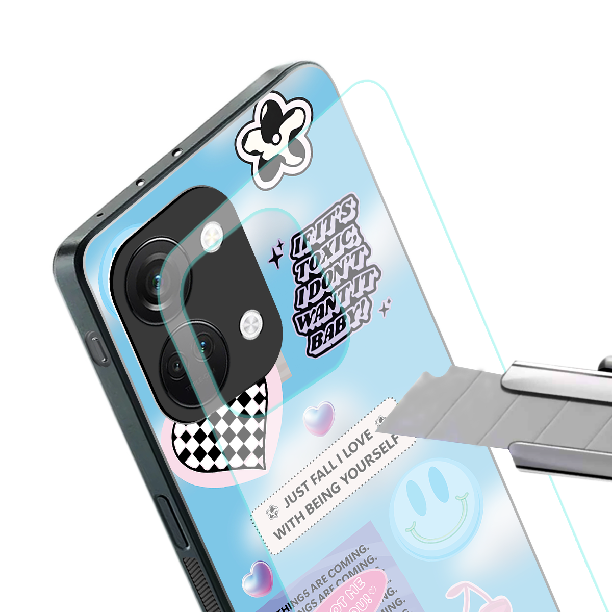 brightside back phone cover | glass case for oneplus nord 3