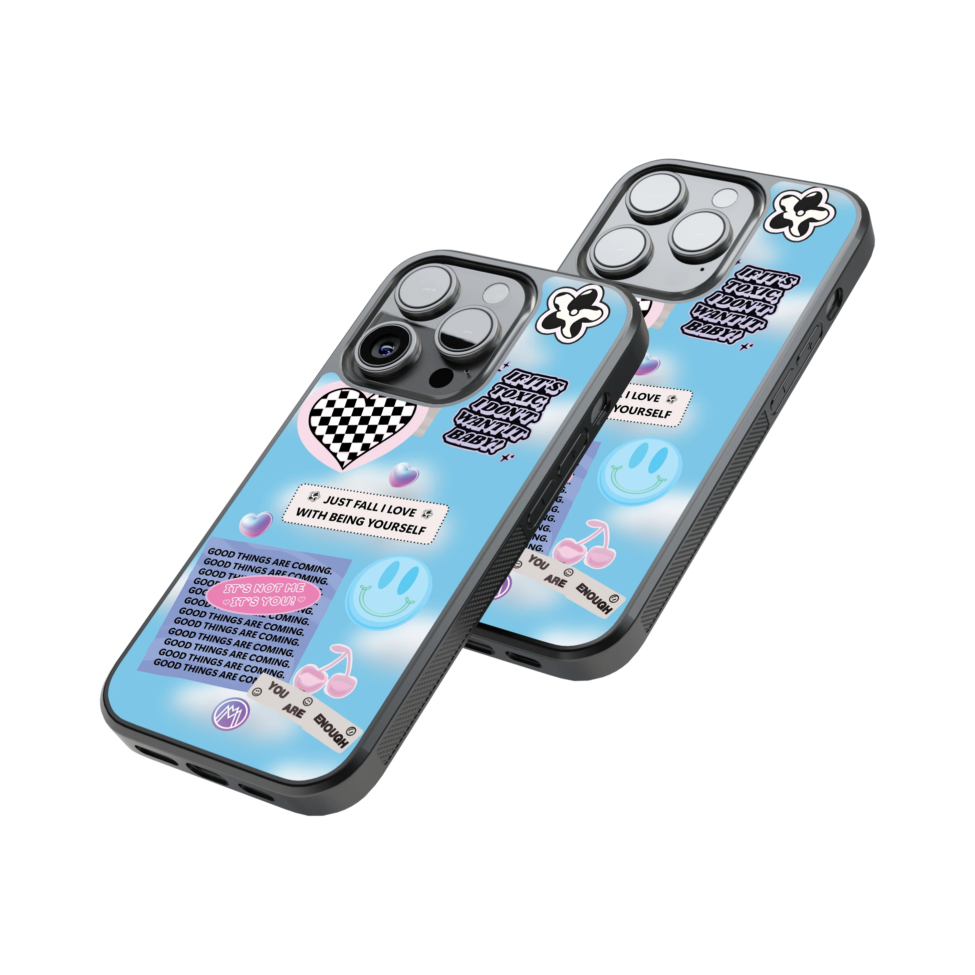 Protective Glass Back Phone Case Compatible with iPhone, Samsung, OnePlus, Pixel & More
