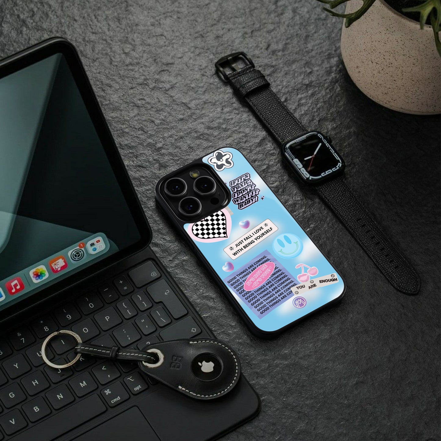 brightside back phone cover | glass case for iphone 15 pro max
