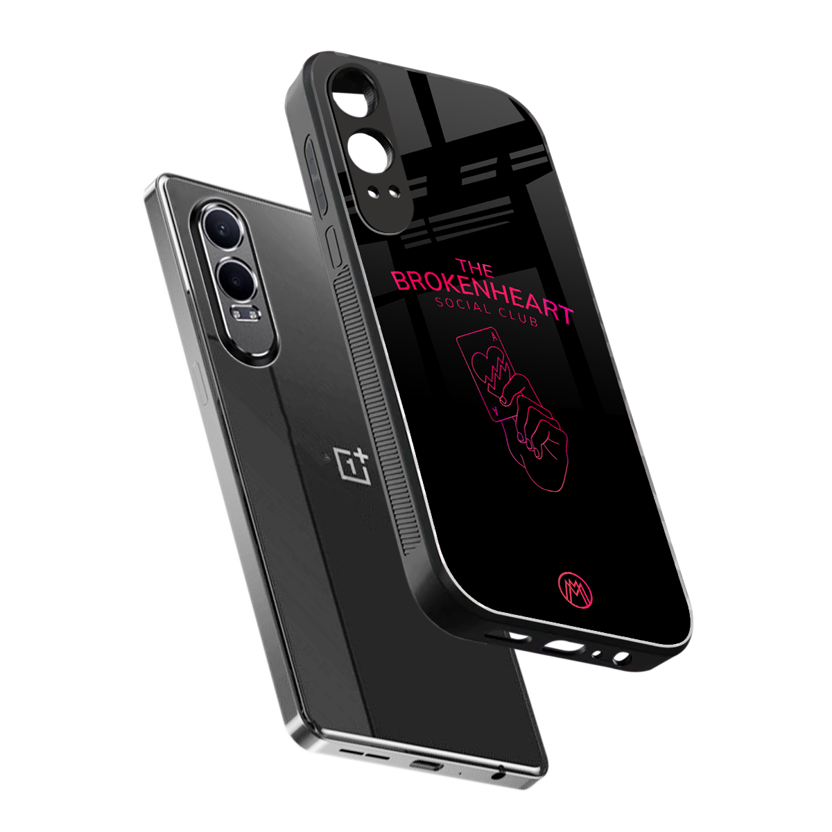 broken heart social club back phone cover | glass case for oneplus nord ce 4 lite
