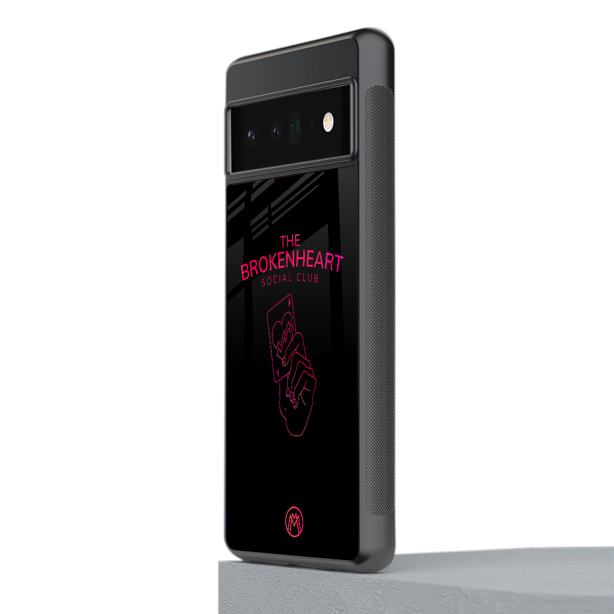broken heart social club back phone cover | glass case for google pixel 6 pro