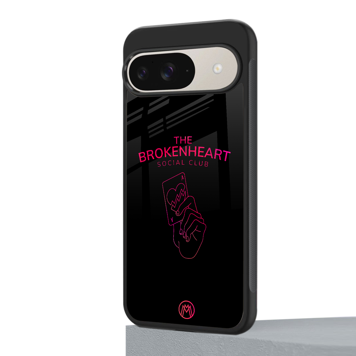 broken heart social club back phone cover | glass case for google pixel 9