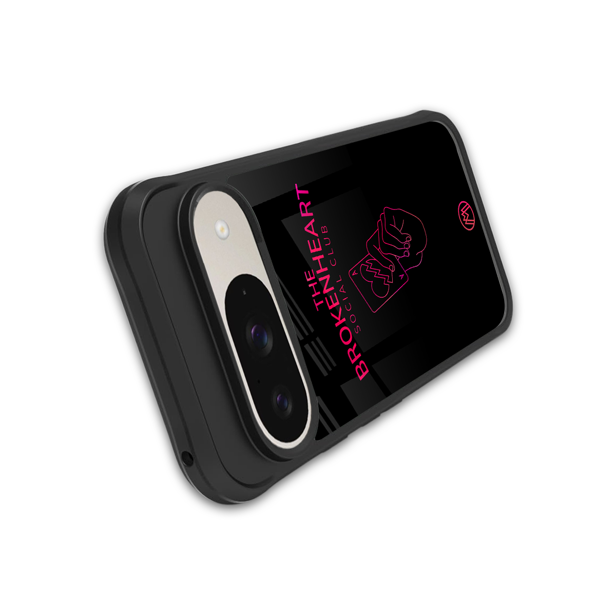 broken heart social club back phone cover | glass case for google pixel 9