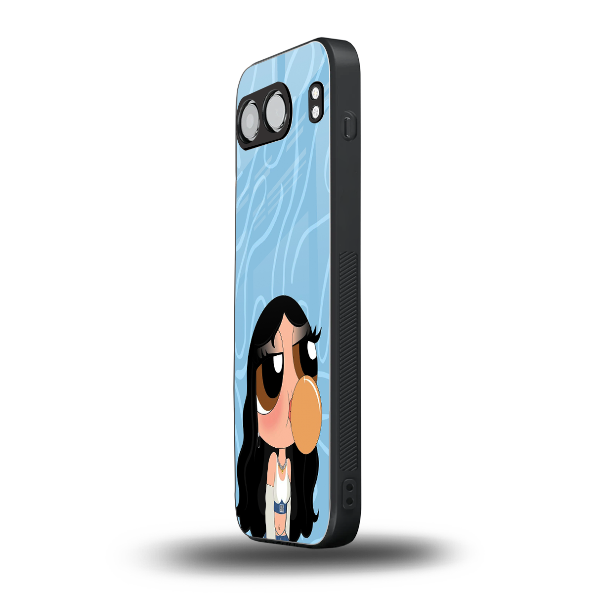 bubbly blue back phone cover | glass case for oneplus nord 4