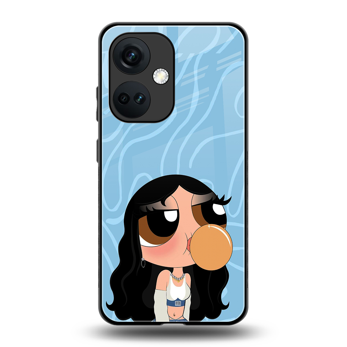 bubbly blue back phone cover | glass case for oneplus nord ce 3