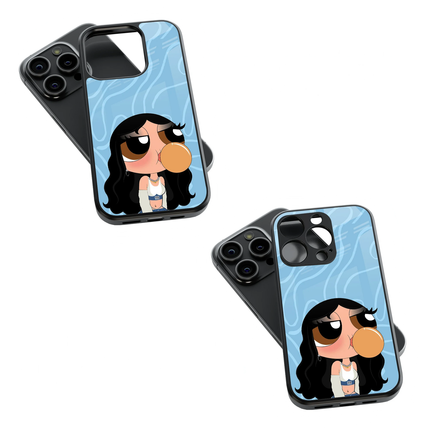 Trendy Glass Back Mobile Case for iPhone, Samsung, Redmi, OnePlus, Google Pixel, Motorola