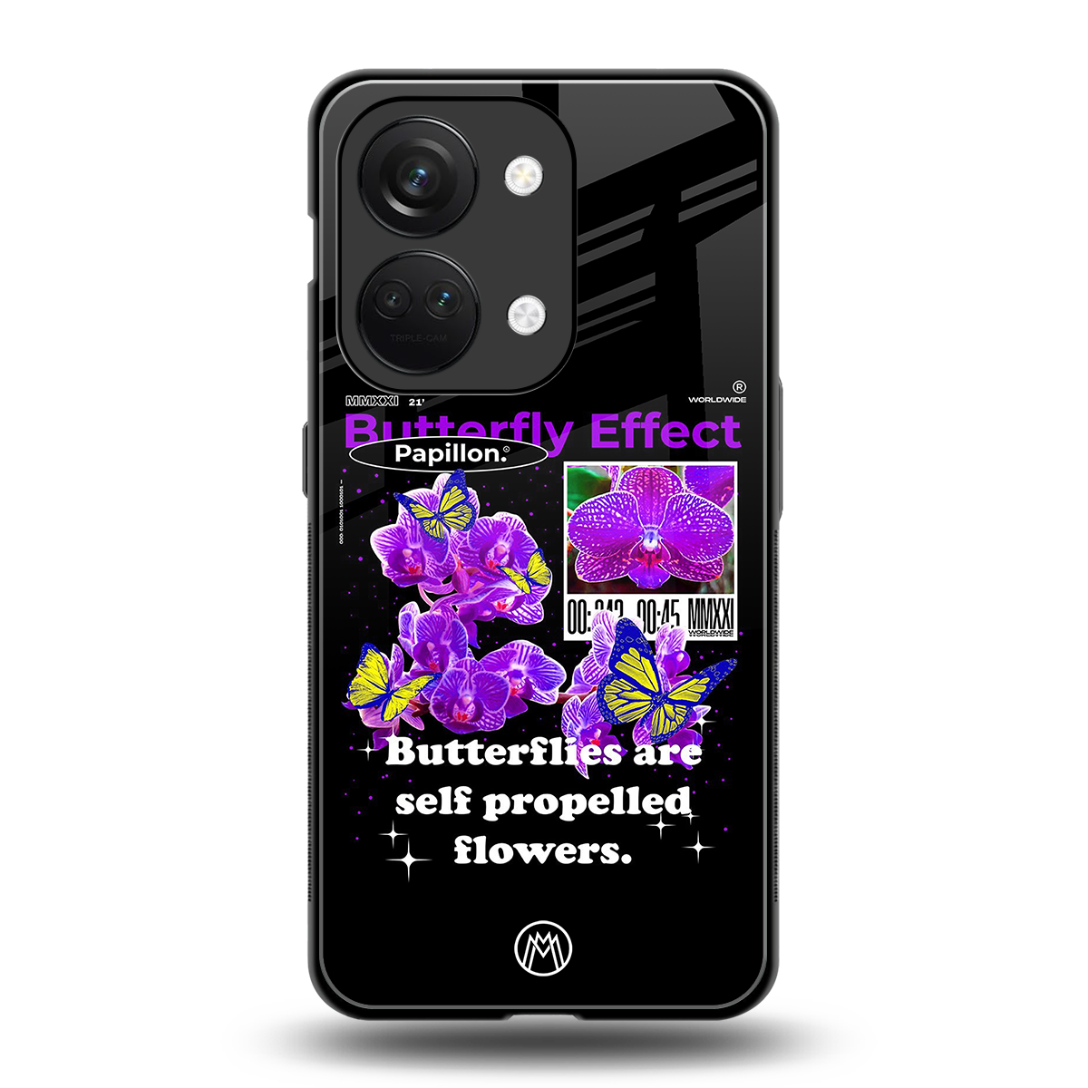 butterfly effect back phone cover | glass case for oneplus nord 3